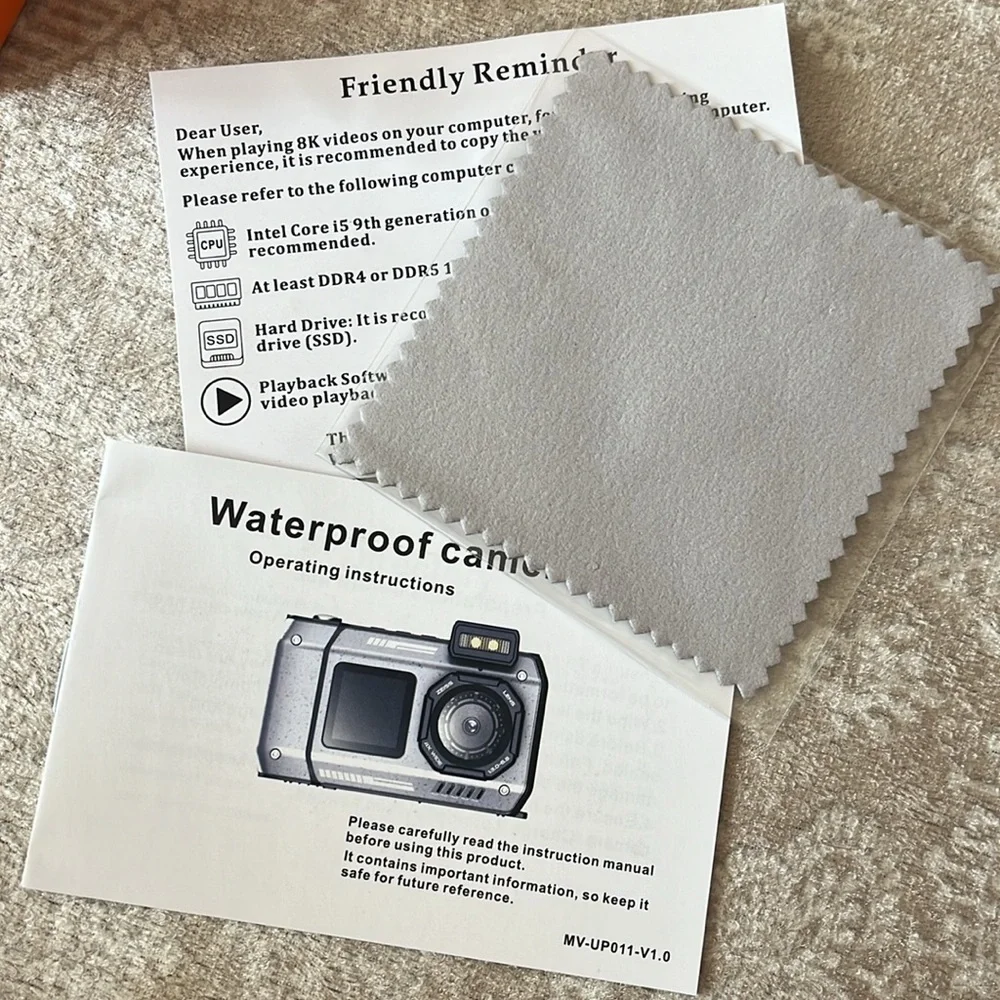 Brand New 8K UHD 70MP Digital Camera 32GB Card Waterproof Underwater